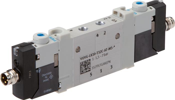 Exemplarische Darstellung: 2x 3/2-Wege Magnetventil mit Luftfeder (NC/NC)